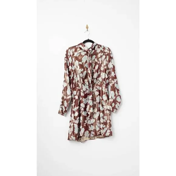 Tanya Taylor Hannah Brown floral lame Dress Size 10 - Picture 5 of 12